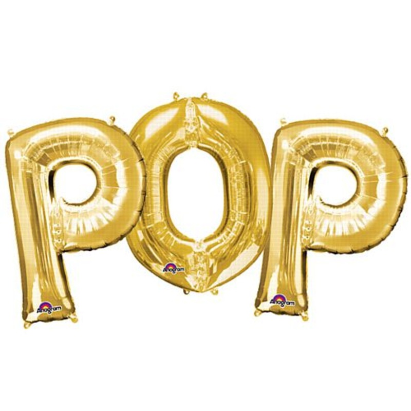 POP Gold Foil Letter Balloon Pack - 40cm