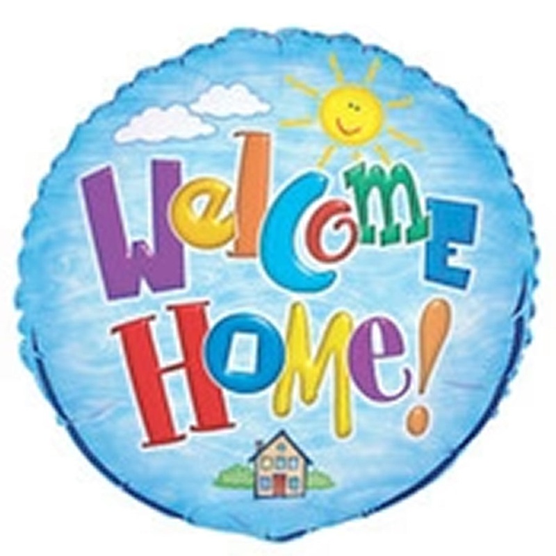 Welcome Home 45cm (18") Foil Balloons Packaged