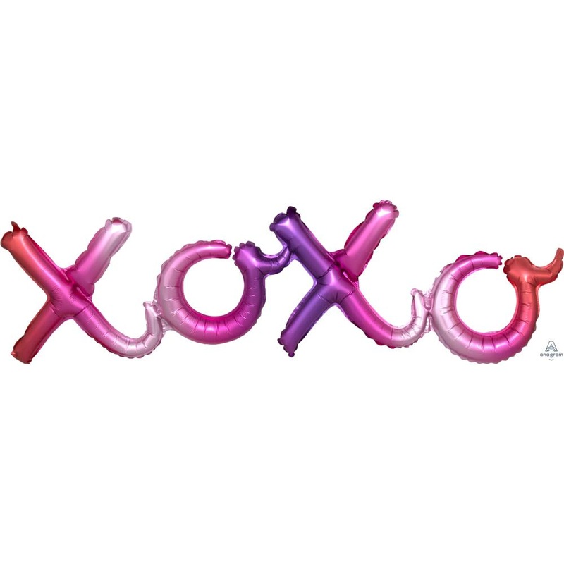 Xoxo Ombre Air-Filled Foil Balloon 39in / 99cm