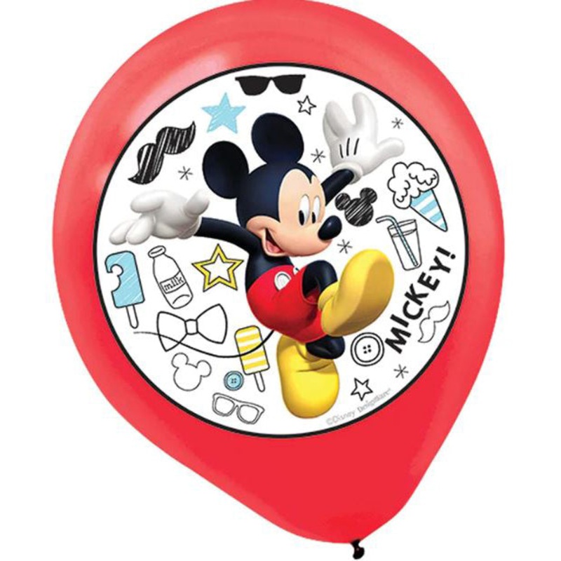 Anagram Mickey Go Latex Balloon 12in Pack of 5