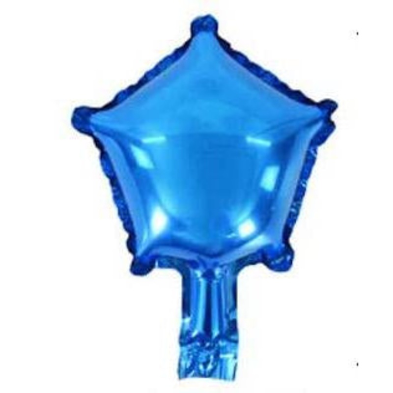 Blue Star Plain Foil Air-Filled Balloon 5in / 12cm