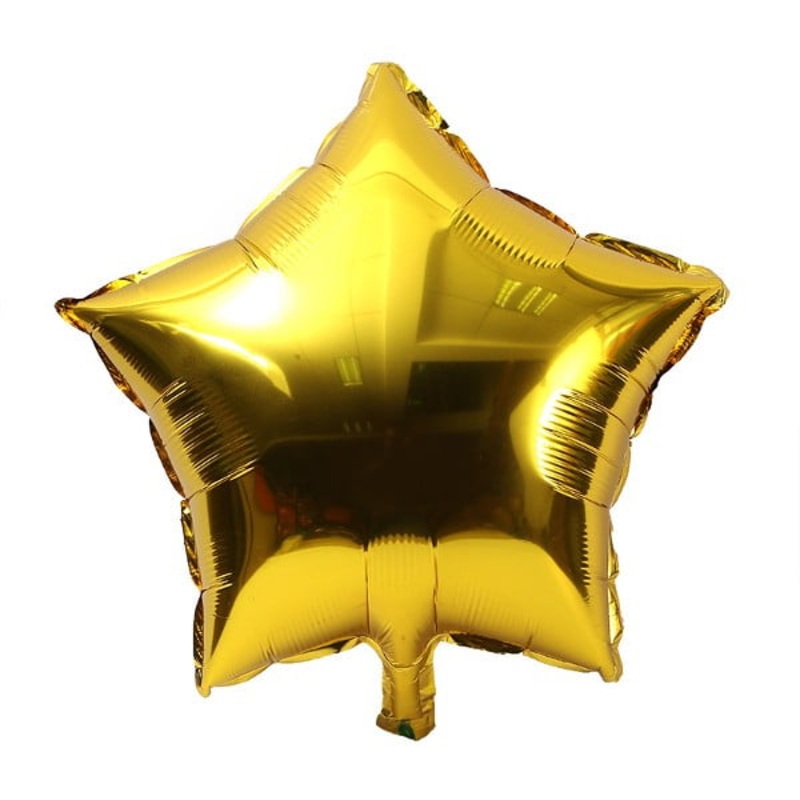 Gold Star Air-Filled Foil Balloon 10in