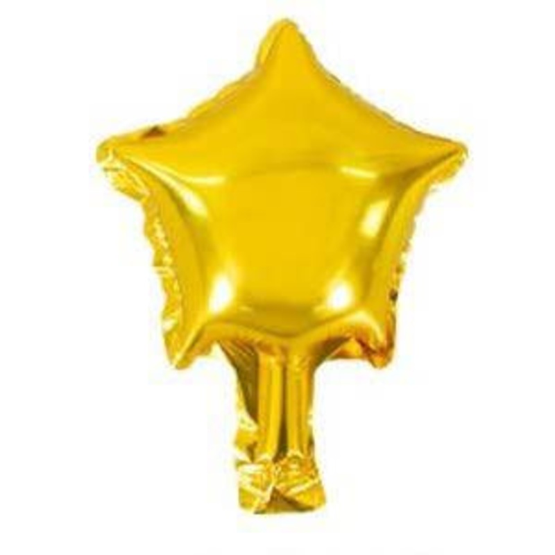 Gold Star Plain Foil Air-Filled Balloon 5in / 12cm