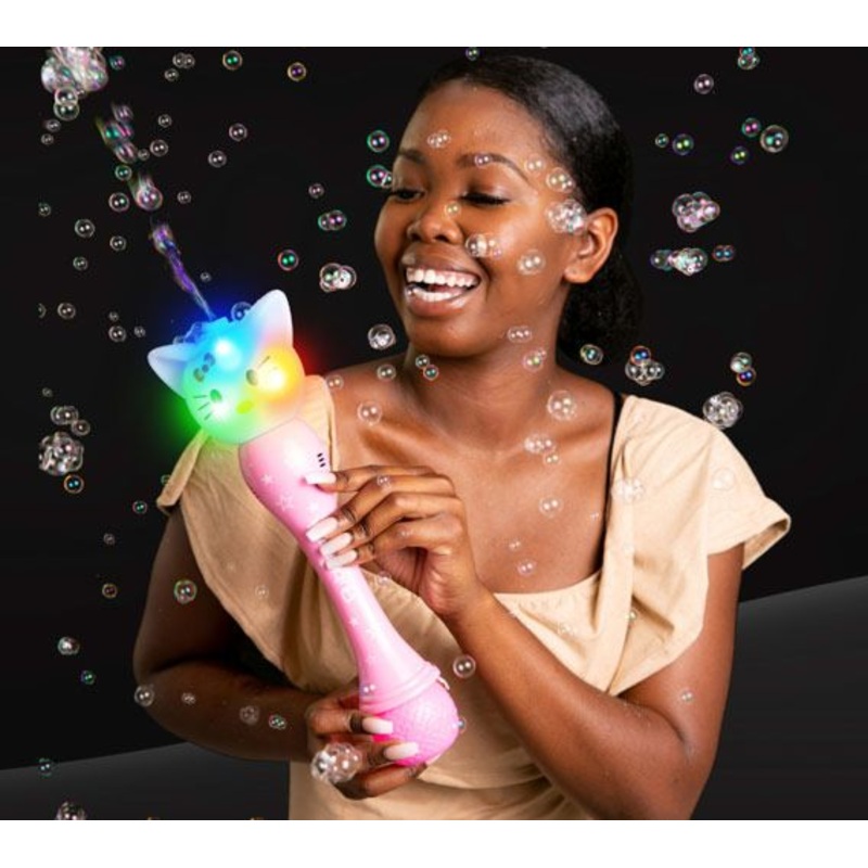 Led Light Up Cat Bubble Wand