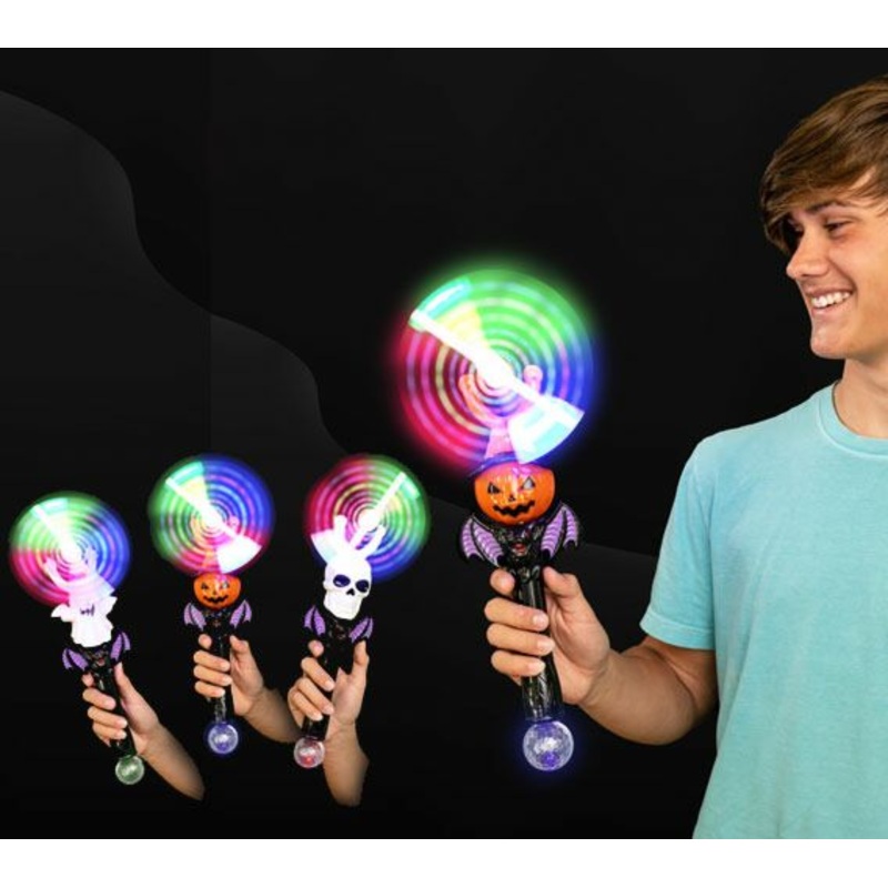 Led Light Up Flashing Halloween Windmill Assortment