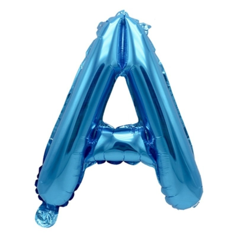 Letter "A" Blue Air-Filled Foil Balloon 13.5in