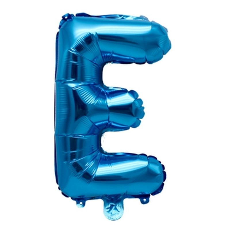 Letter "E" Blue Air-Filled Foil Balloon 13.5in
