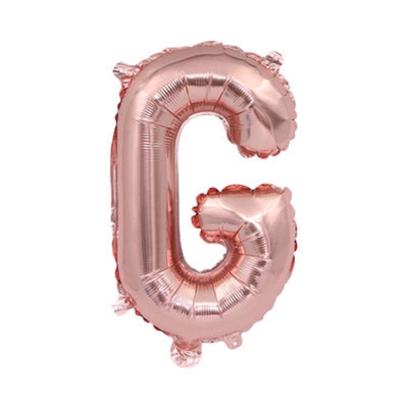Letter "G" Rose Gold Air-Filled Foil Balloon 13.5in