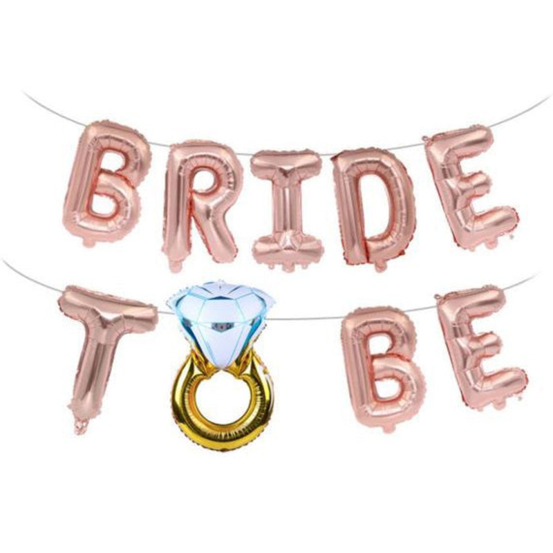 Rose Gold "Bride To Be" Air-Filled Foil Balloon 13in