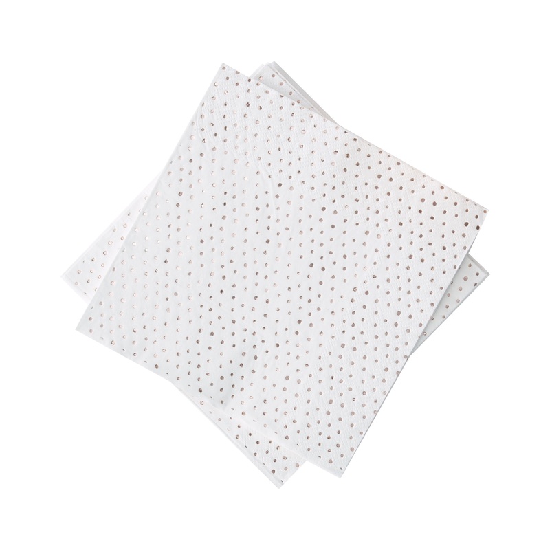 Spotty Rose Gold Foiled Napkins - Pick & Mix - Pack of 16