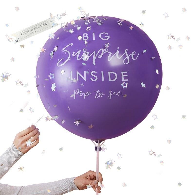 Surprise Gift Reveal Party Air-Filled Latex Balloon 36in / 91cm