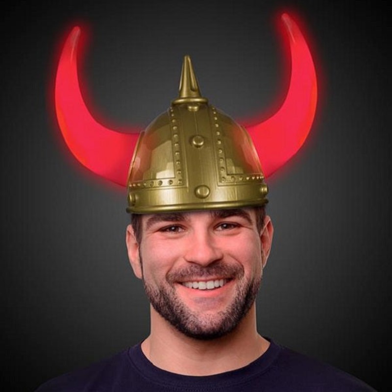 Viking Helmet With LED Light Up Horns