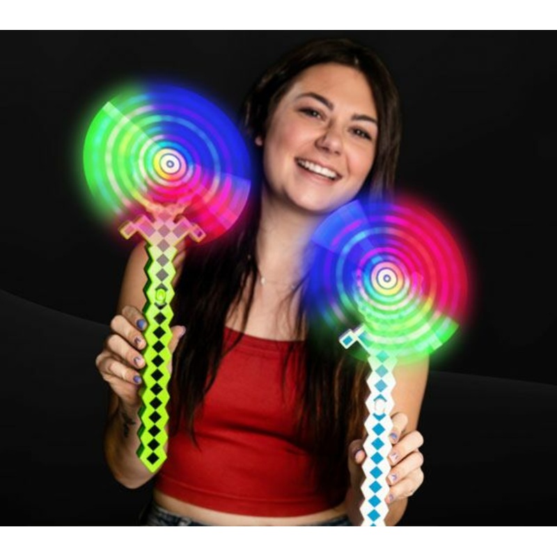 Led Light Up Pixel Windmill Wand