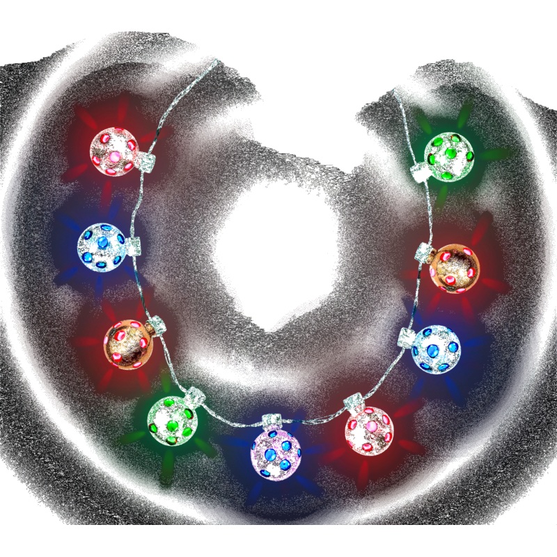 LED Rainbow Disco Ball Necklace