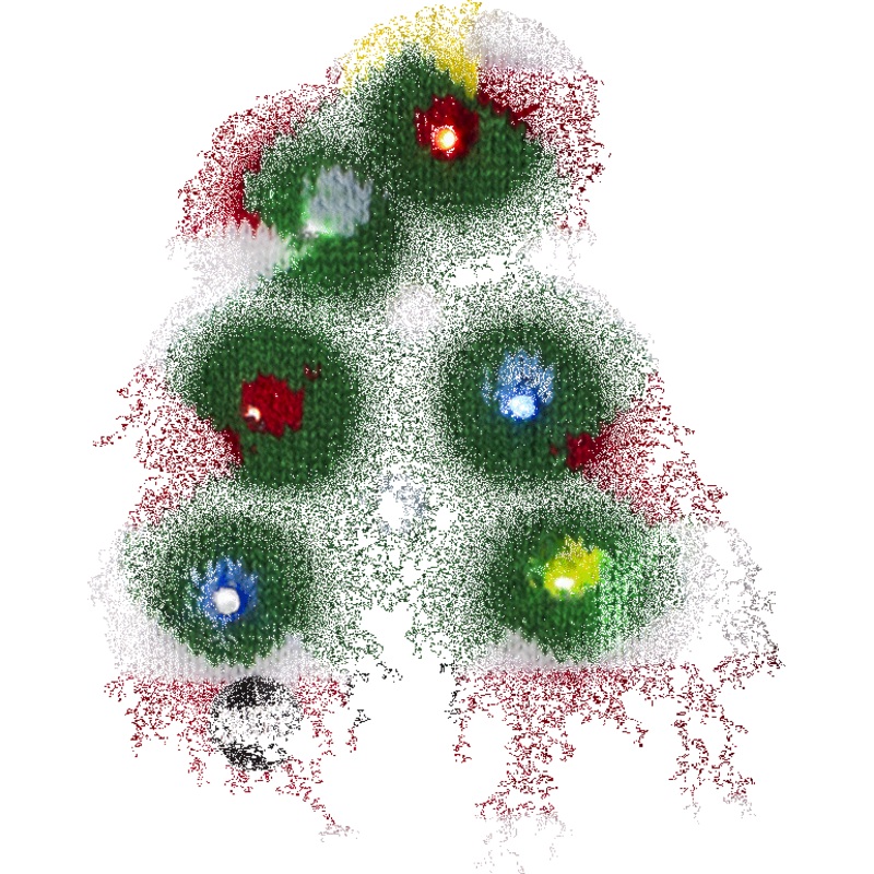 LED Christmas Tree Striped Scarf