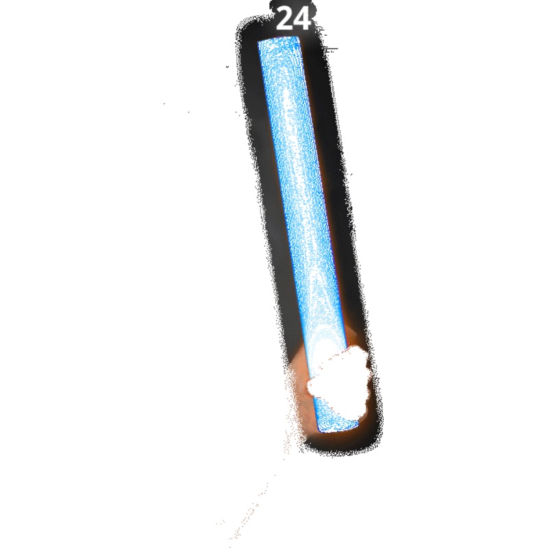 LED Light Up 18 Inch Blue Foam Stick Batons - Pack of 24 Sticks