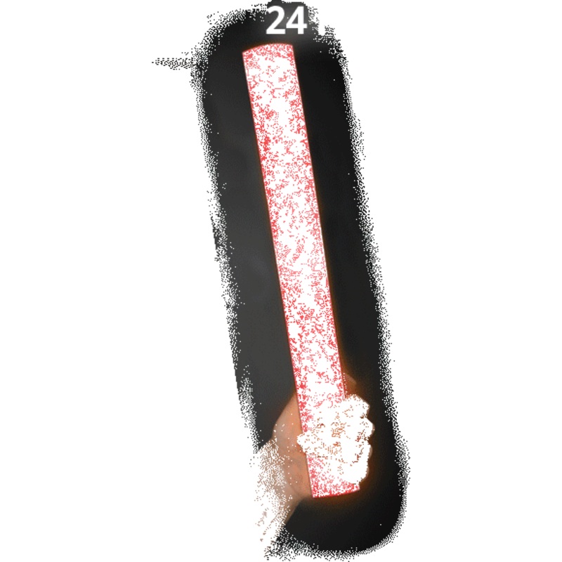 LED Light Up 18 Inch Red Foam Stick Batons - Pack of 24 Sticks