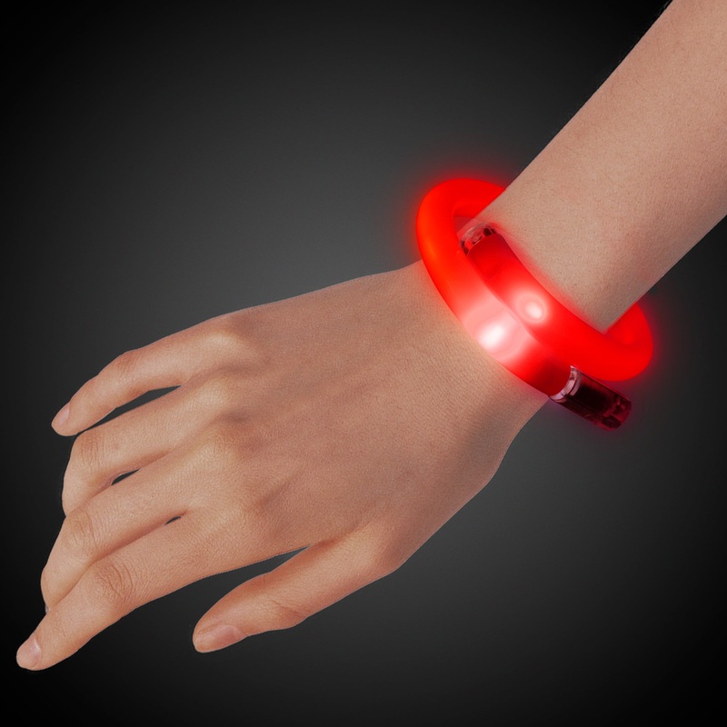 LED Light Up Red Tube Bracelets
