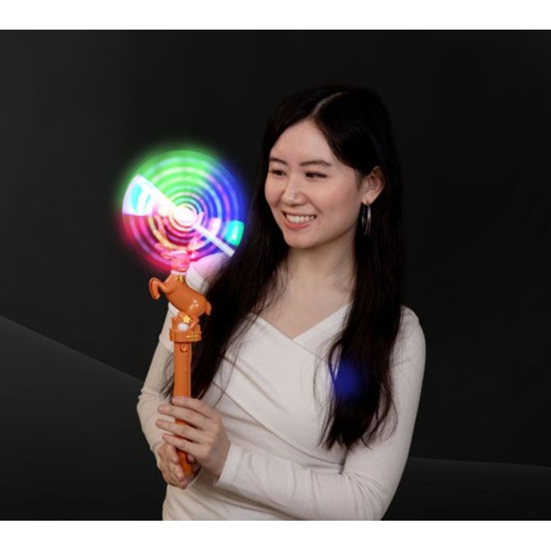 LED Light Up Spinning Reindeer Windmill Wand