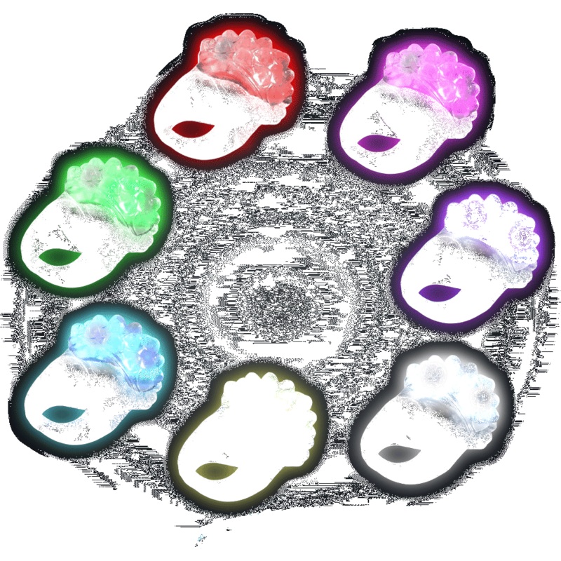 Light Up Jelly Flashing LED Bumpy Rings - Pack of 96 Assorted Colors