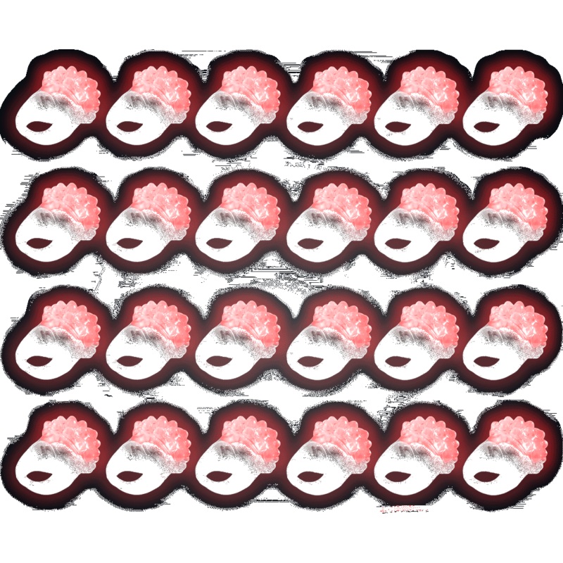 Red Light Up Flashing LED Jelly Bumpy Rings - Pack of 24