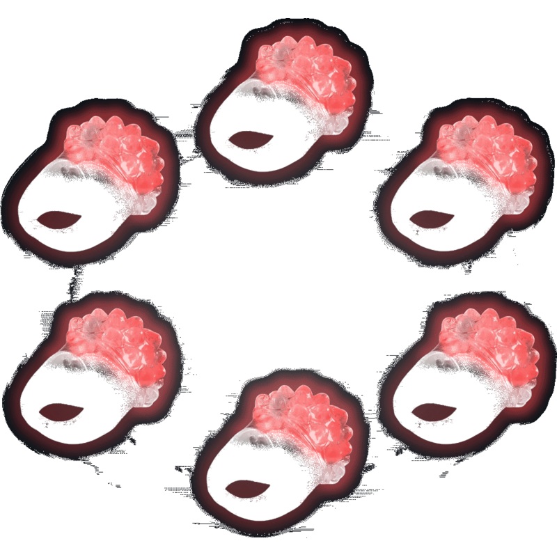 Red Light Up Flashing LED Jelly Bumpy Rings - Pack of 6