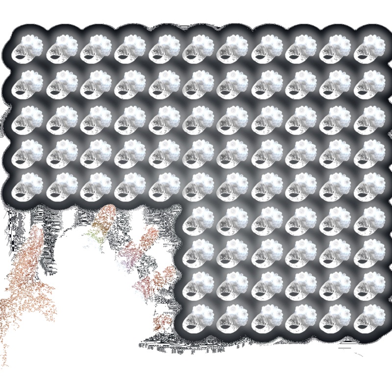 White LED Light Up Jelly Bumpy Flashy Rings - Pack of 96