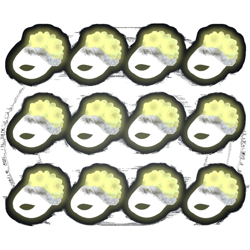 Yellow LED Flashing Jelly Bumpy Light Up Rings - Pack of 12