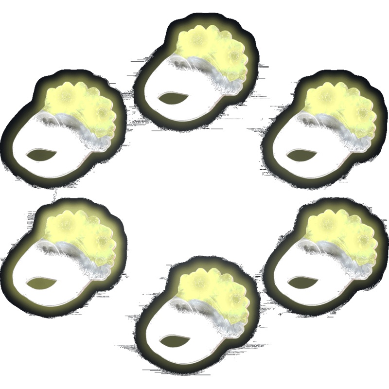 Yellow LED Light Up Flashing Jelly Bumpy Rings - Pack of 6