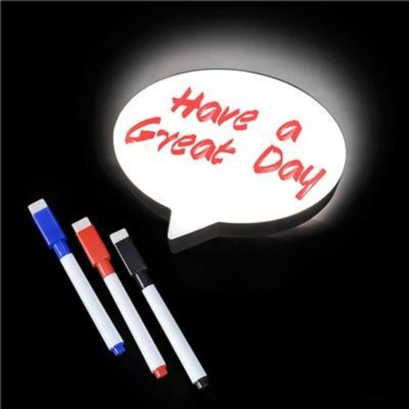 6" Light-Up Mini Speech Bubble Message Board