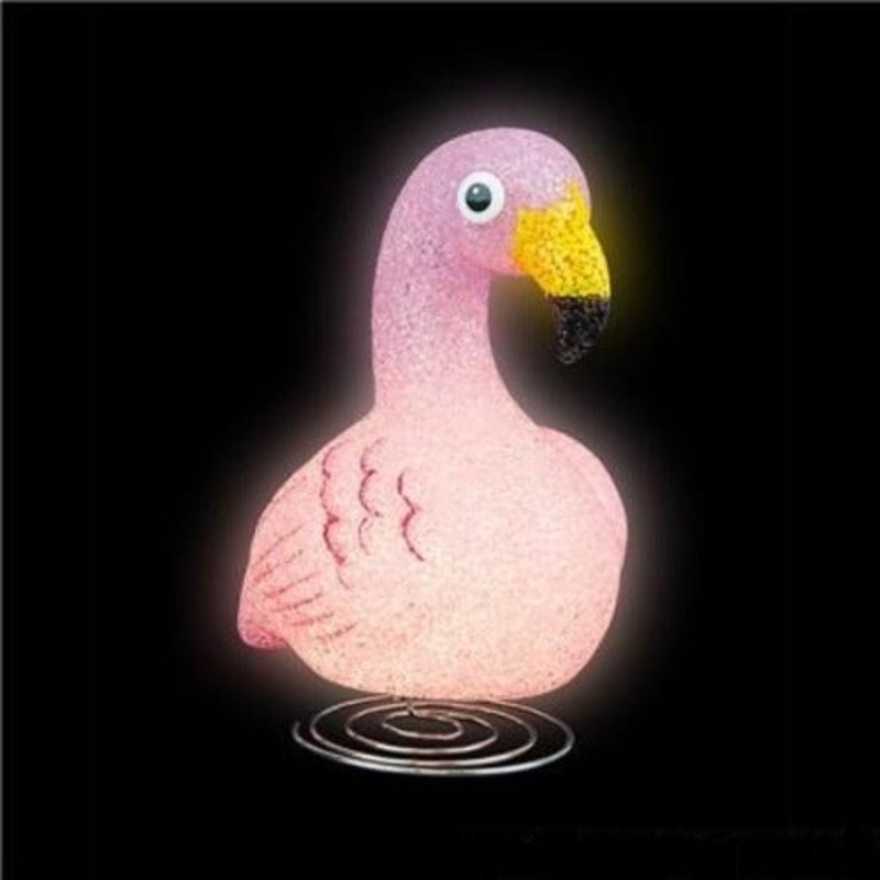 9 Inch Sparkle Flamingo Lamp
