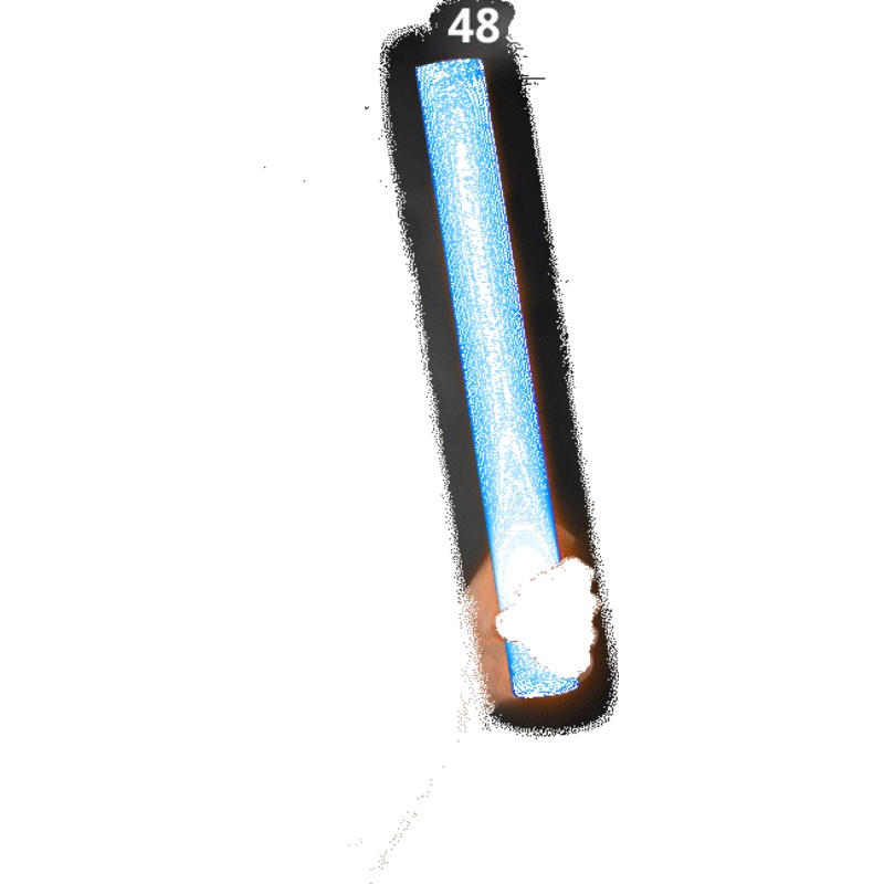 LED Light Up 16 Inch Blue Foam Stick Batons - Pack of 48 Sticks