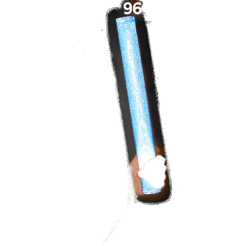 LED Light Up 16 Inch Blue Foam Stick Batons - Pack of 96 Sticks
