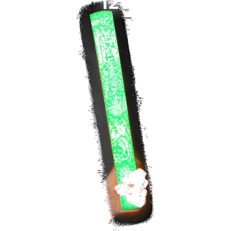 LED Light Up 16 Inch Green Foam Stick Batons - Pack of 12 Sticks