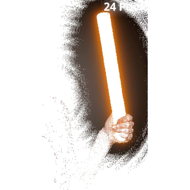 LED Light Up 18 Inch Orange Foam Stick Batons - Pack of 24 Sticks