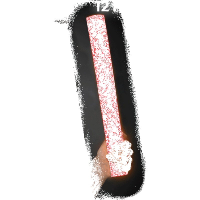 LED Light Up 18 Inch Red Foam Stick Batons - Pack of 12 Sticks