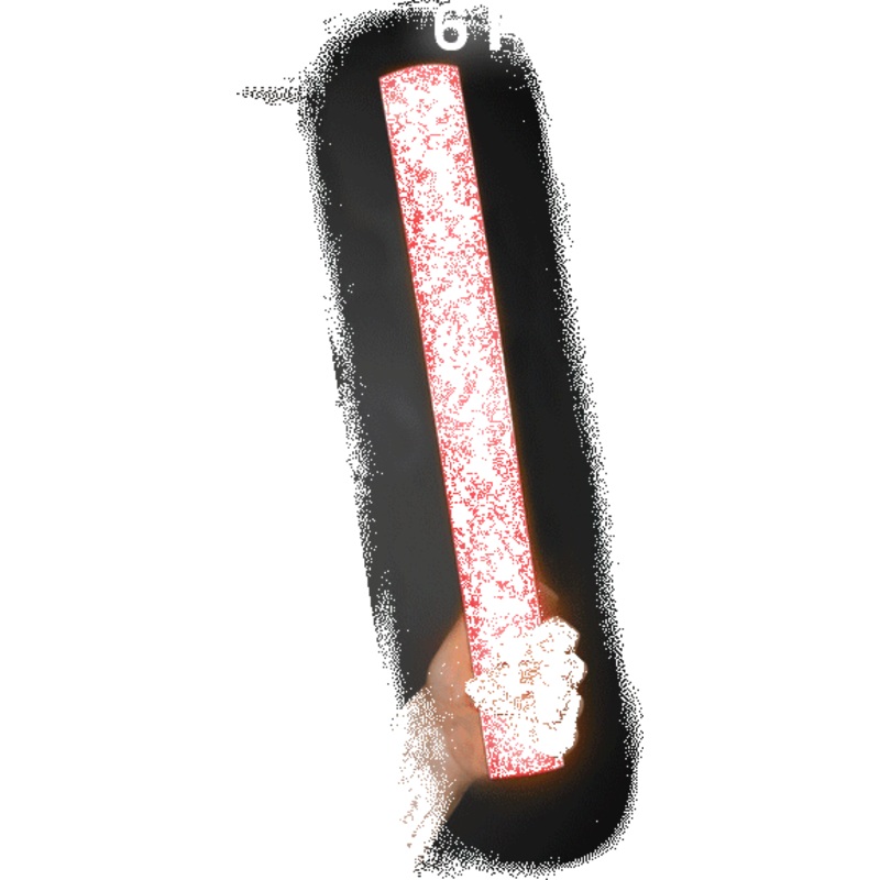 LED Light Up 18 Inch Red Foam Stick Batons - Pack of 6 Sticks