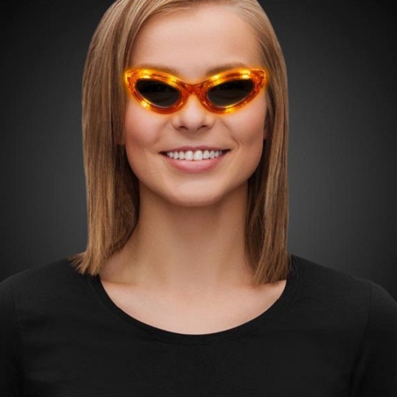 LED Light Up Orange Sunglasses