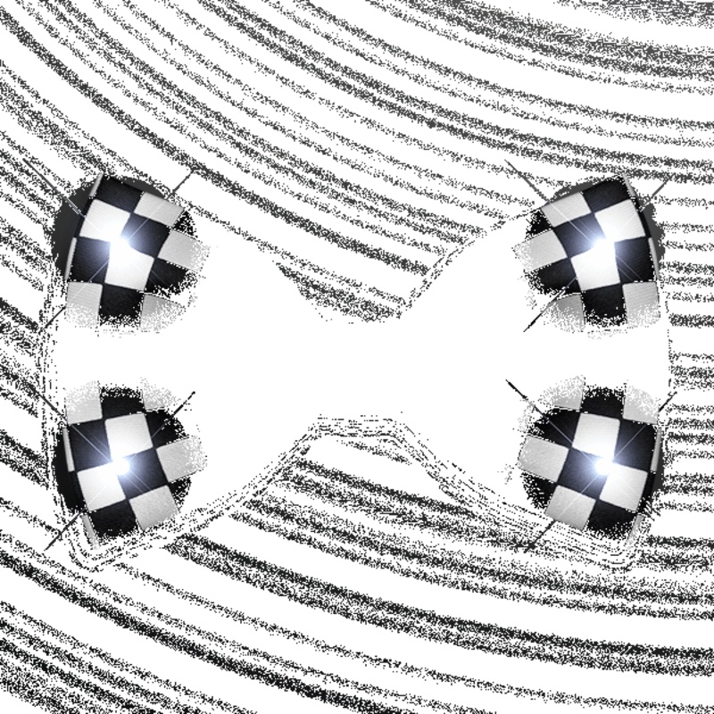 LED Black & White Checkered '80s Bow Tie