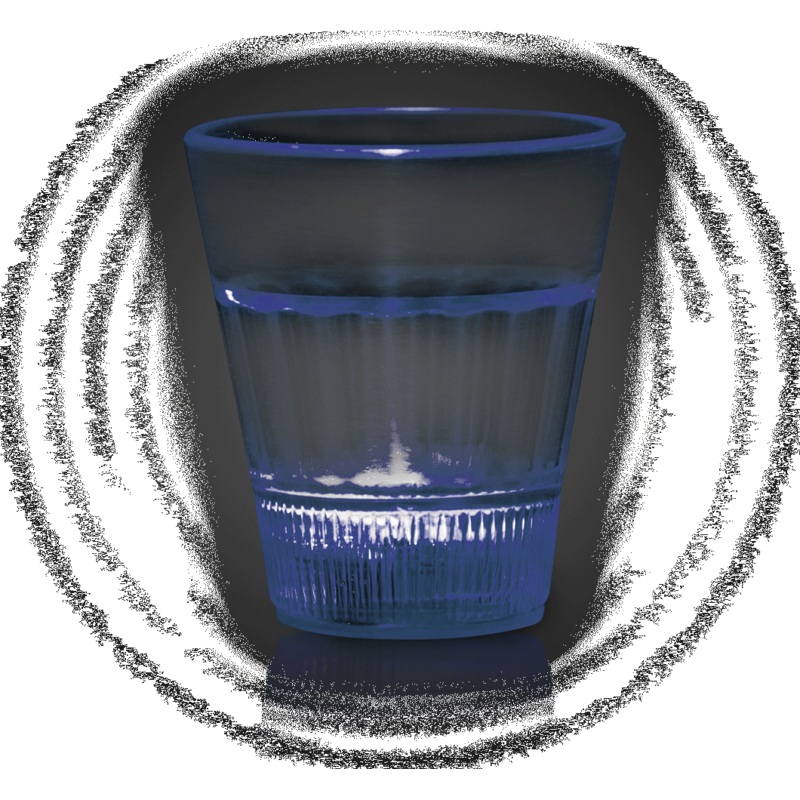 LED Blue 2 oz. Shot Glass