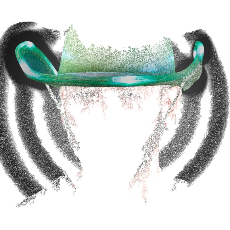 LED Green Iridescent Cowboy Hat