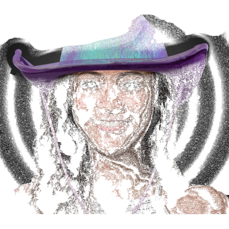 LED Purple Iridescent Cowboy Hat