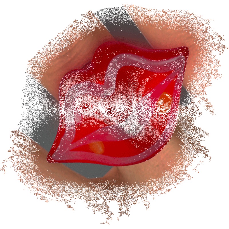 LED Red Lip Jelly Rings (24 Per pack)