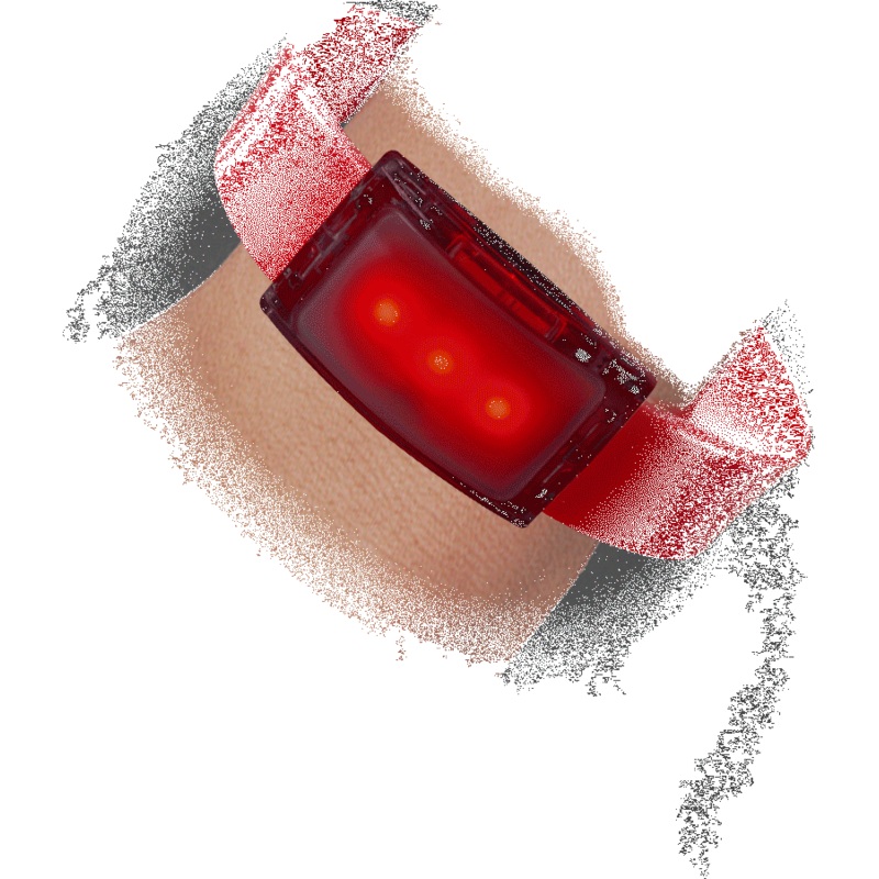 LED Red Silicone Wristband