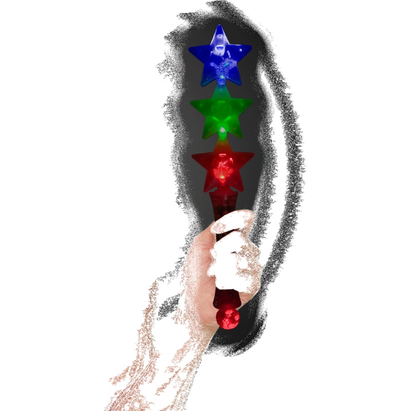 LED Triple Star Wand