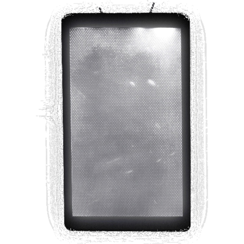 LED White Rectangle Backlit Badge