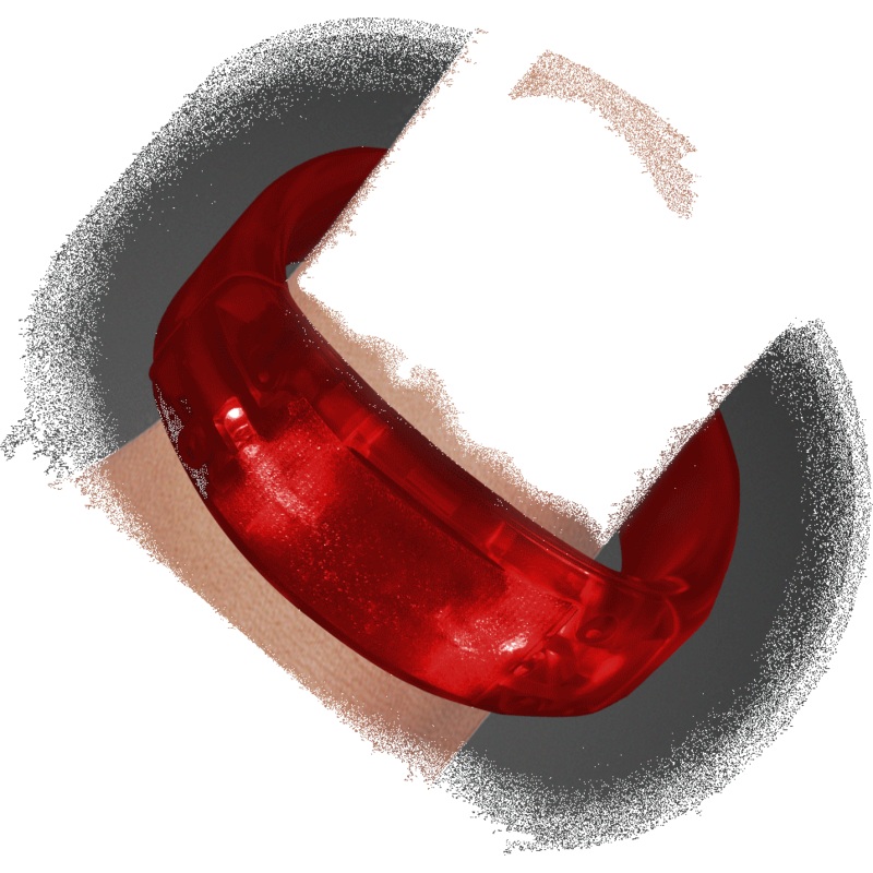Red LED Bangle Bracelet