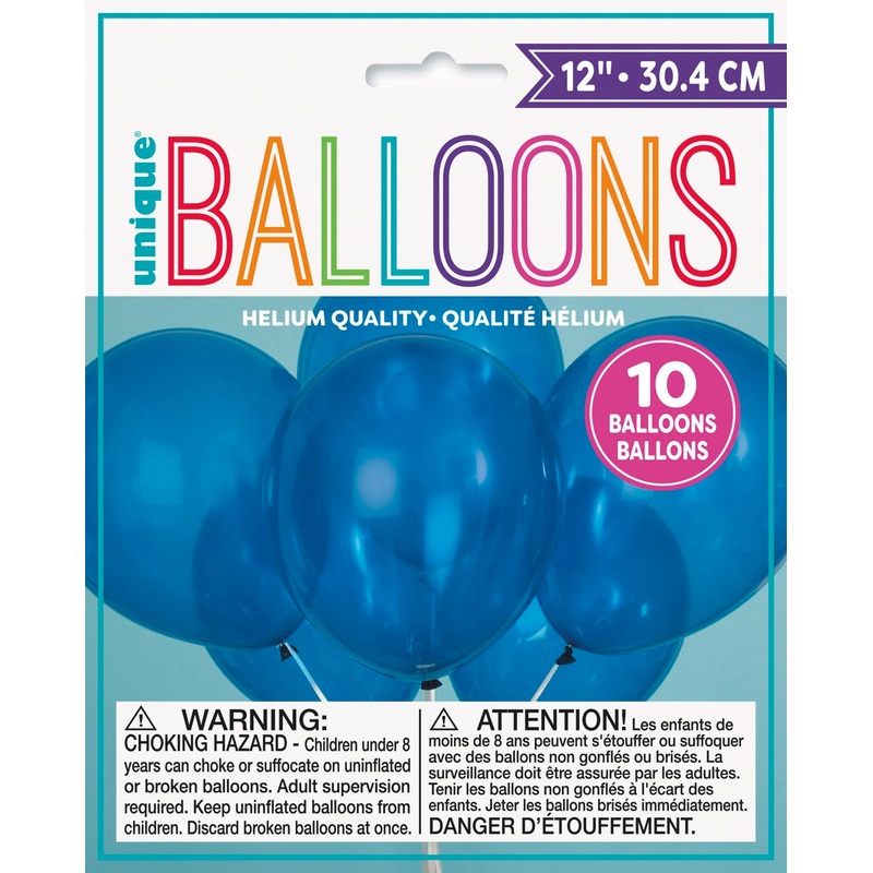 12in Packaged Latex Balloons 10ct - Twilight Blue