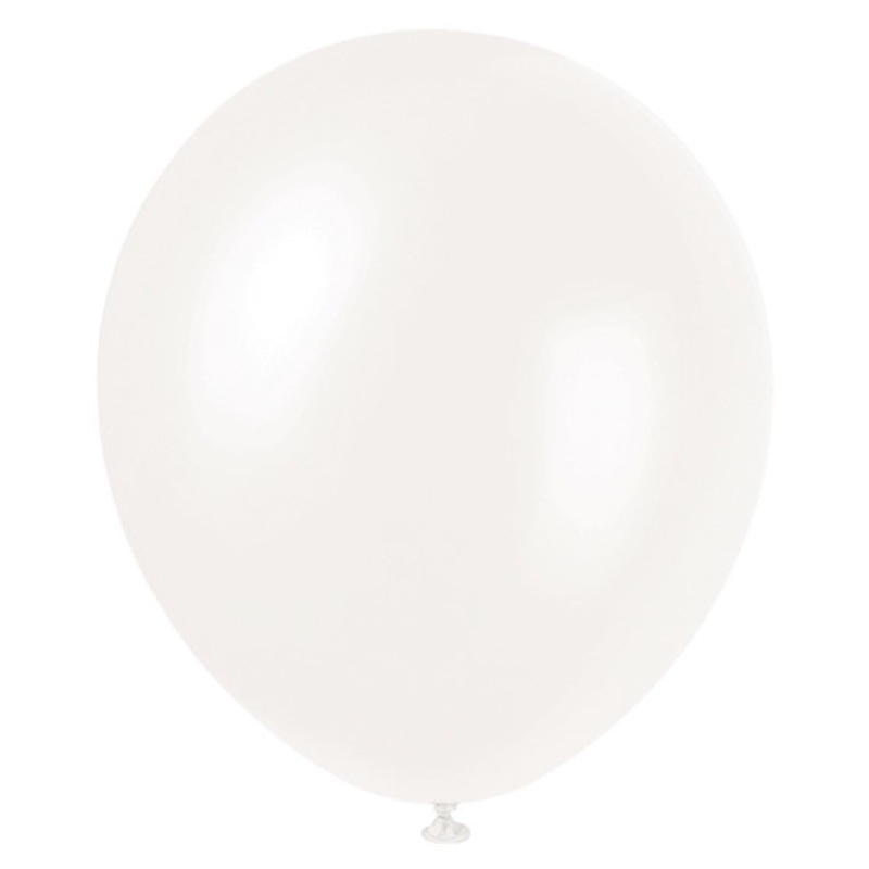 12in Pearlized Packaged Latex Balloons 72ct - Winter White