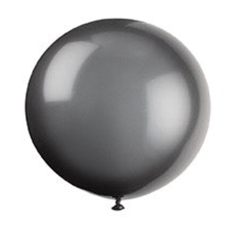36in Packaged Latex Balloons 6ct - Phantom Black